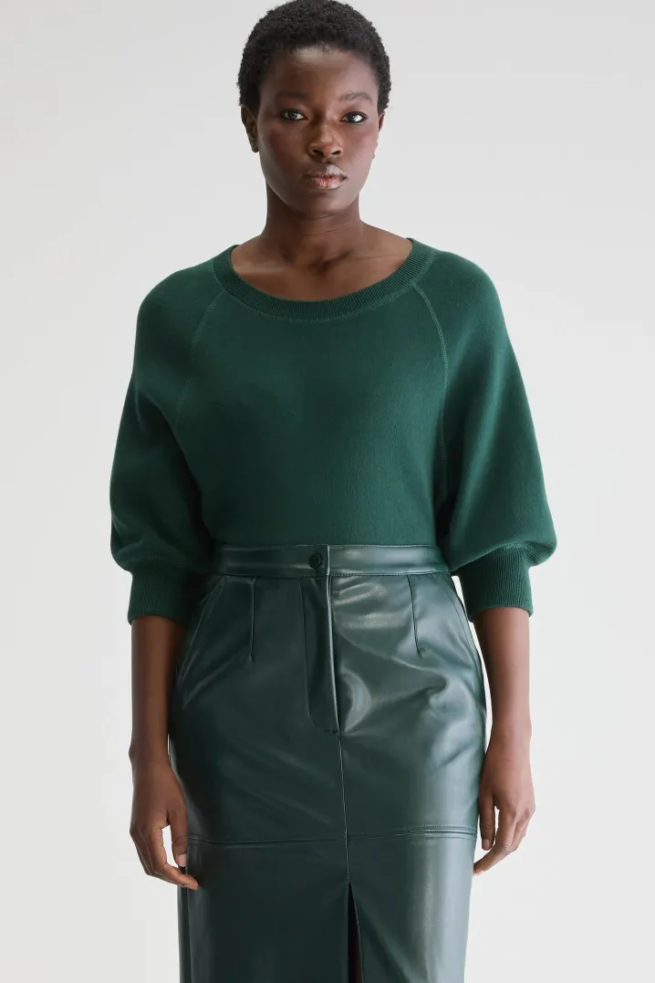 ANGLET CREWNECK SWEATER BOTANICA GREEN