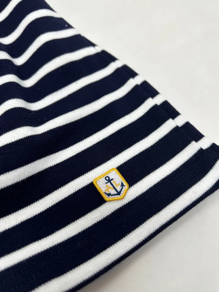 ARMOR LUX CAMICIA BRETONE COTONE SPESSO RIGA BLU/BIANCO
