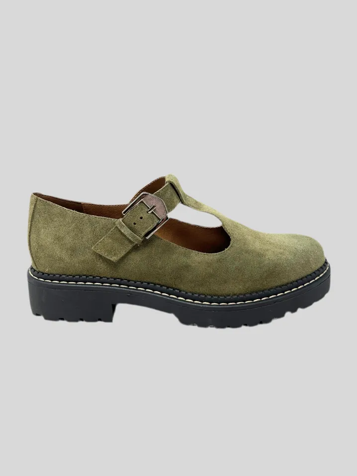 BEBÈ PELLE CAMOSCIO VERDE