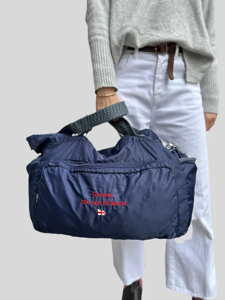 BENSIMON 2 DAYS BAG COLOR LINE RICAMATE CON MONOGRAM