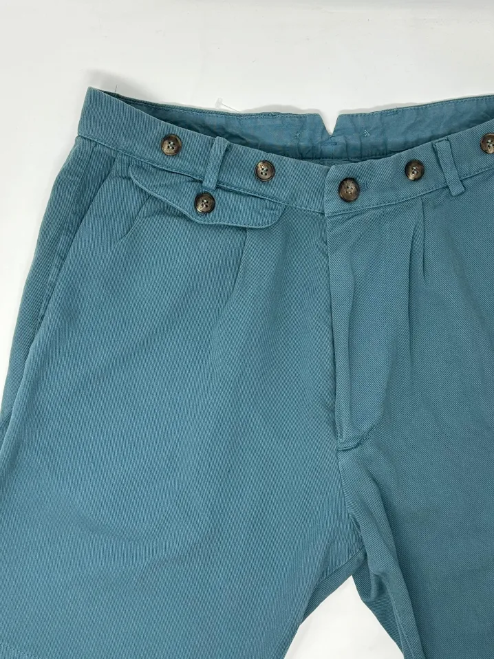 BERMUDA "ROMMEL" COTONE ECOLOGICO VERDE ACQUA