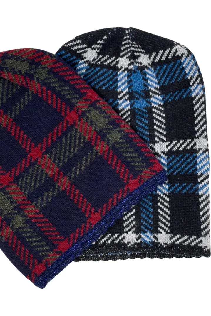 BERRETTO MAGLIA JACQUARD TARTAN