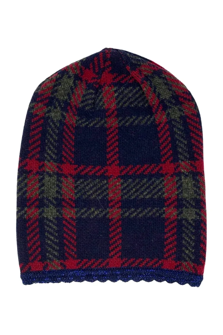 BERRETTO MAGLIA JACQUARD TARTAN