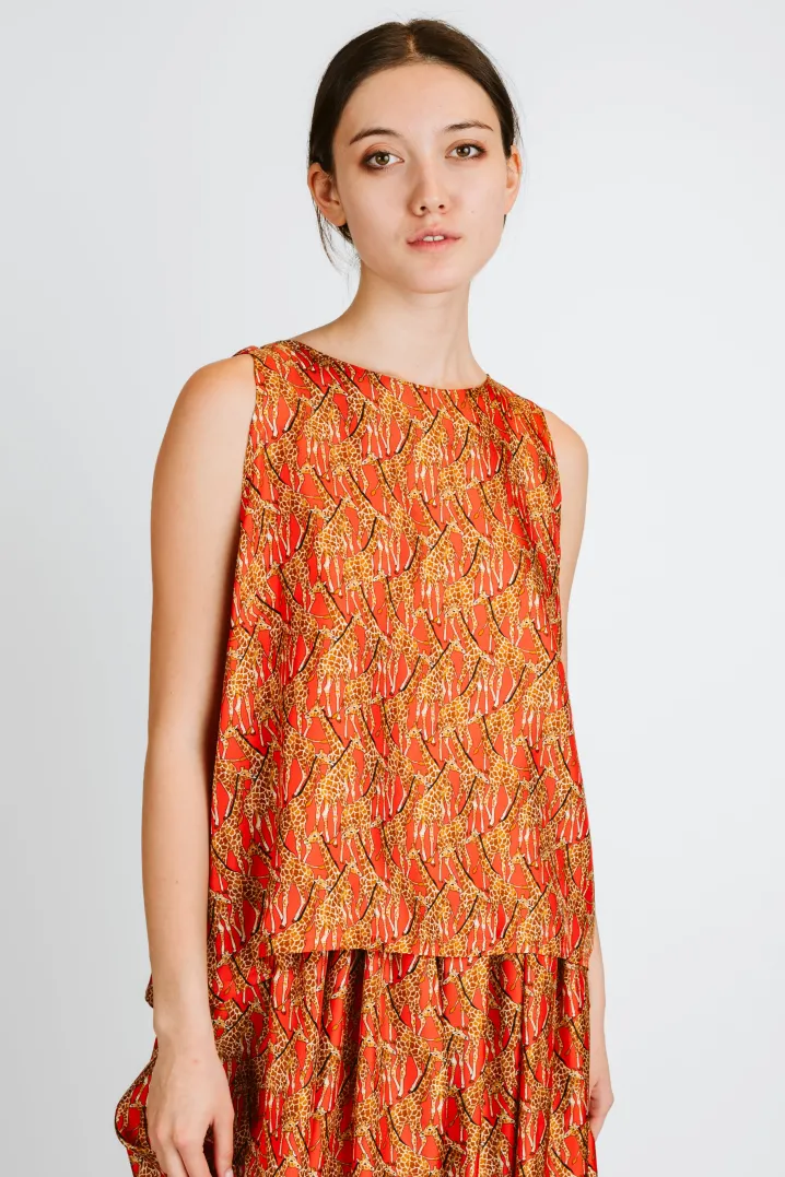 BLUSA TILDE PURA SETA GIRAFFE