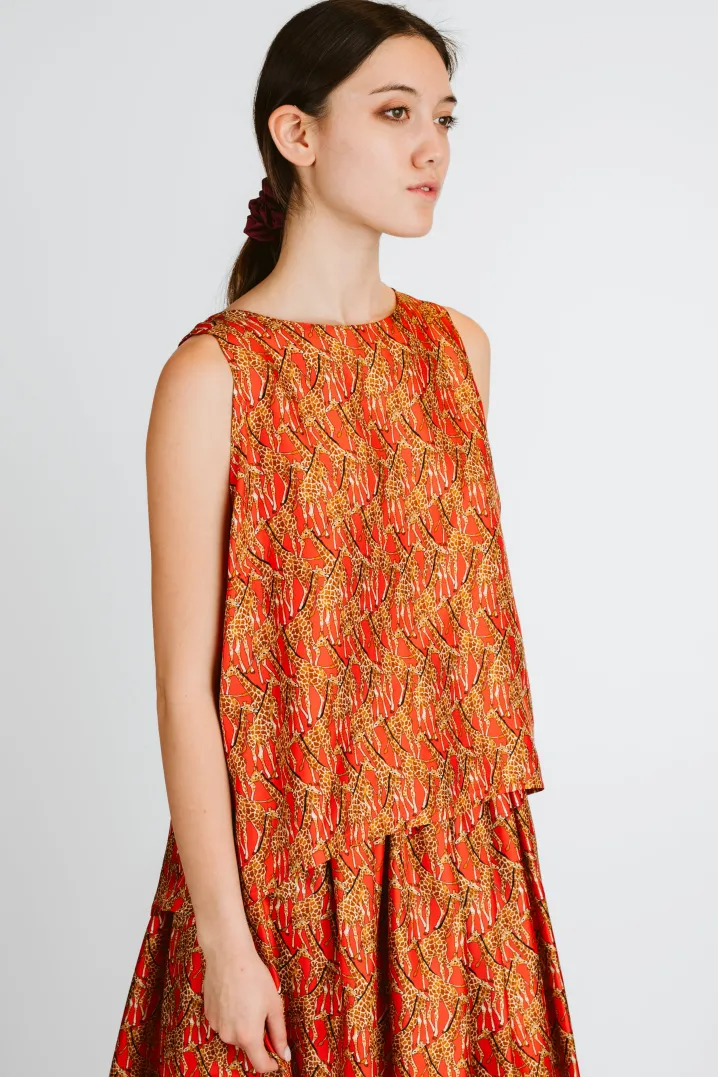 BLUSA TILDE PURA SETA GIRAFFE