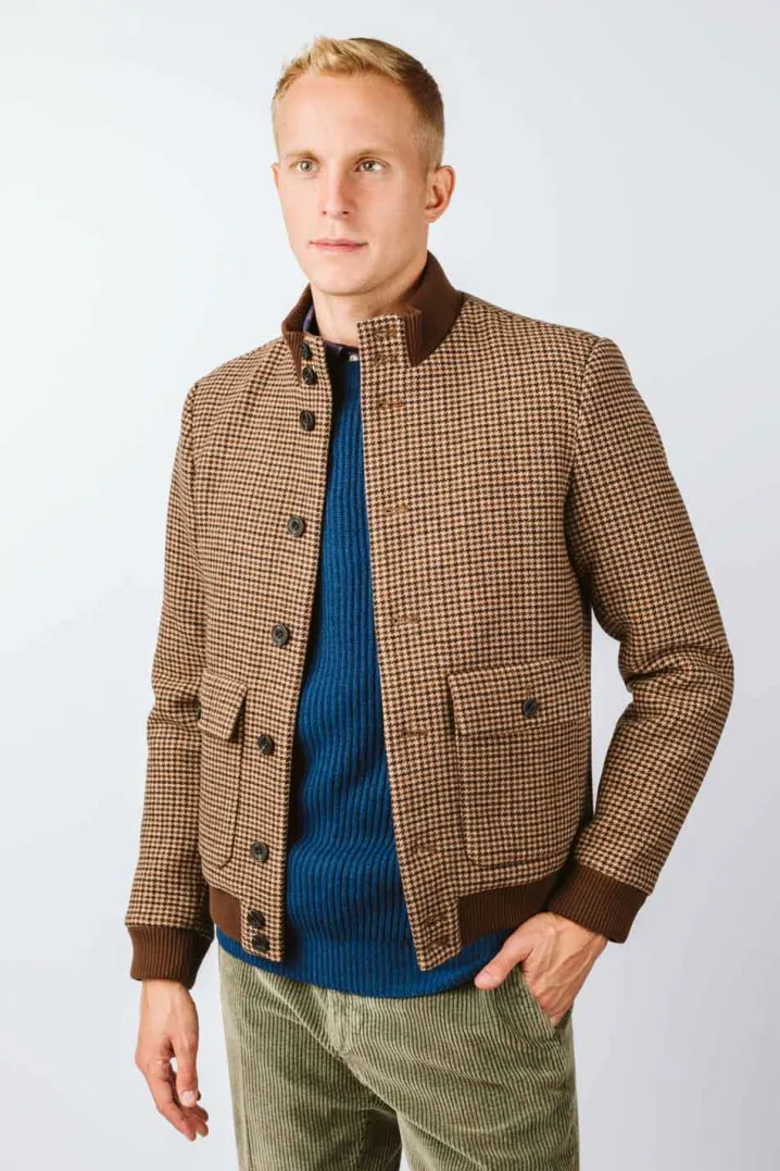 BOMBER "EMILIO" PIED DE PUOLE CAMMELLO