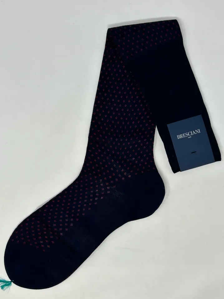 BRESCIANI CALZE MICRO DISEGNO ROSSO