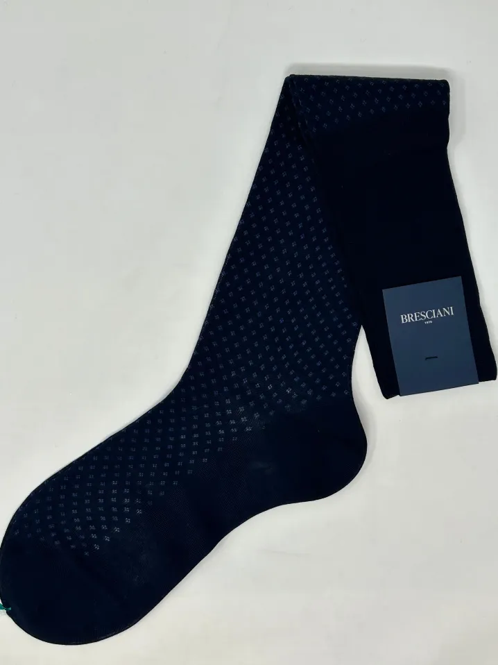 BRESCIANI CALZE MICRO DISEGNO AZZURRO