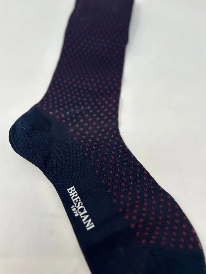 BRESCIANI CALZE MICRO DISEGNO ROSSO