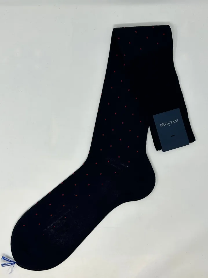 BRESCIANI CALZE MICRO POIS BLU ROSSO