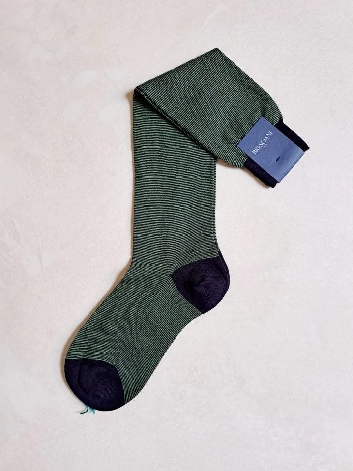 BRESCIANI CALZE RIGA VERDE BLU