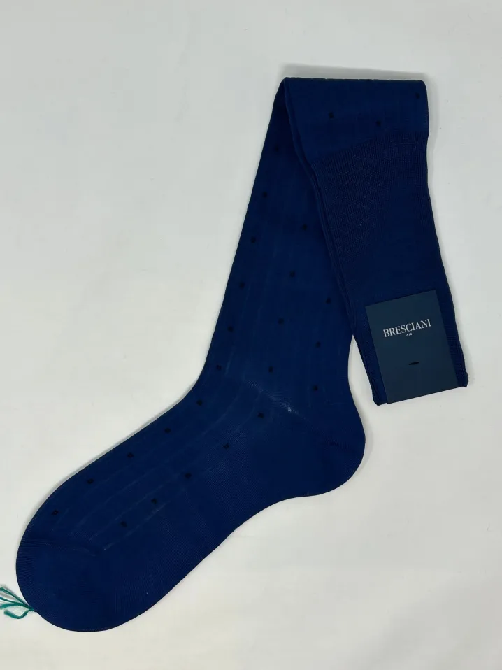 BRESCIANI CALZE ROYAL MICRO QUADRO BLU