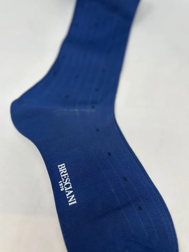 BRESCIANI CALZE ROYAL MICRO QUADRO BLU