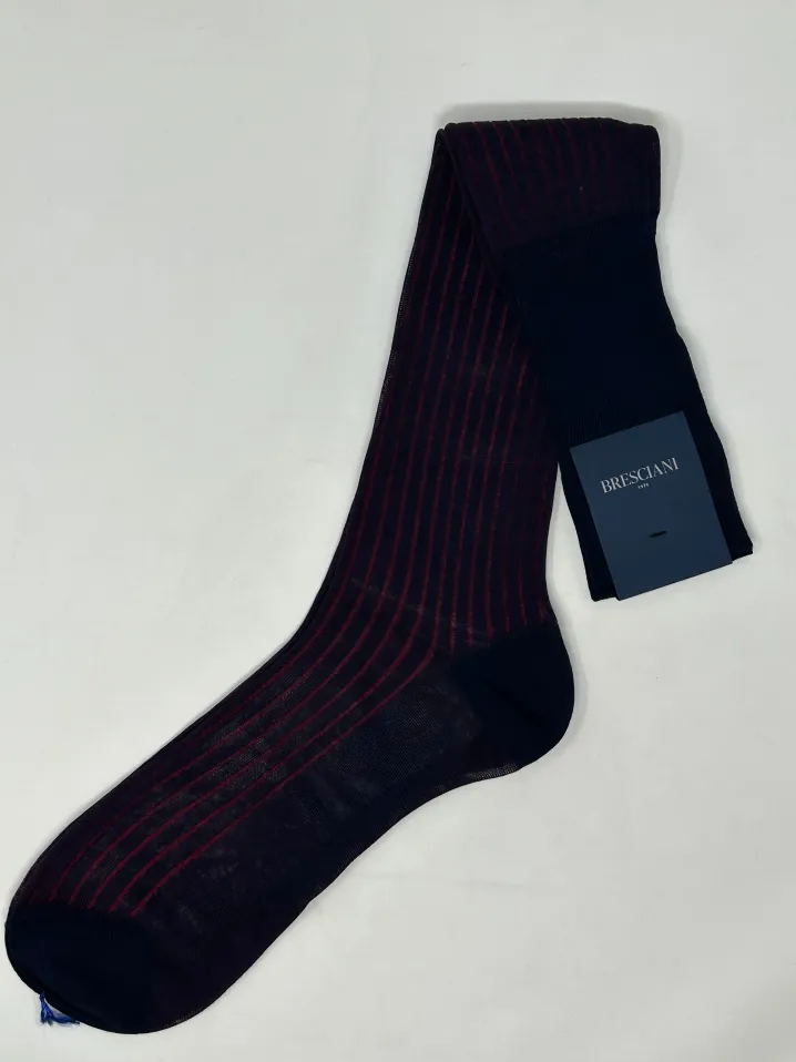 BRESCIANI CALZE VANISE' BLU/ROSSO