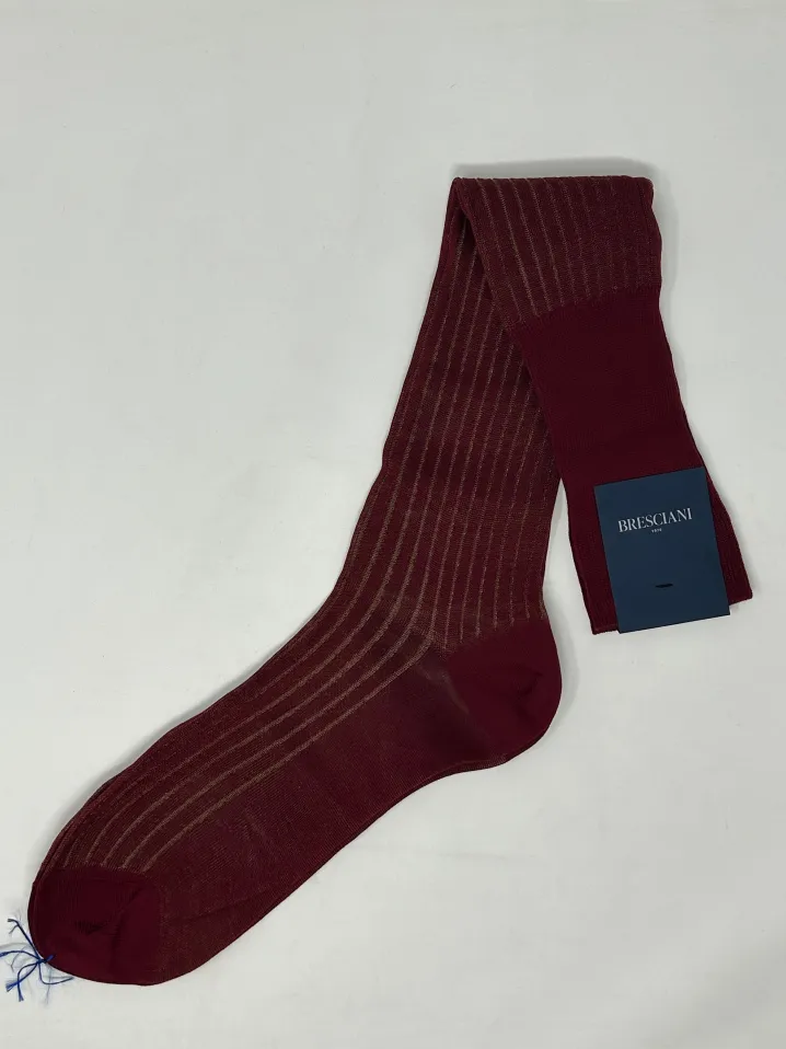 BRESCIANI CALZE VANISE' BORDEAUX/BEIGE