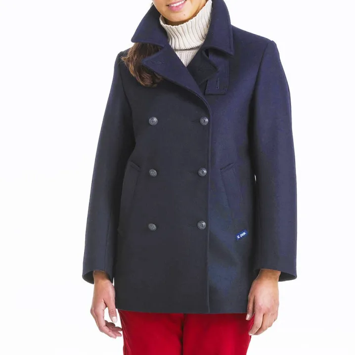 BRETON PEACOAT BREATH NAVY BLU LEGLAZIK