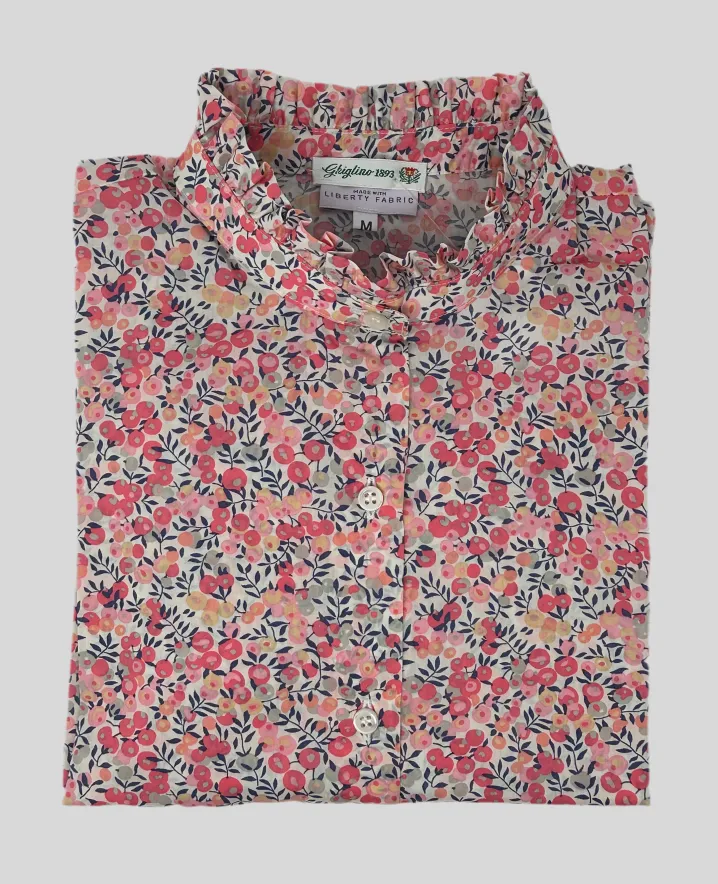 CAMICIA ALEX (OVERSIZE) COREANA MICRO ROUCHES MADE WITH LIBERTY FABRIC