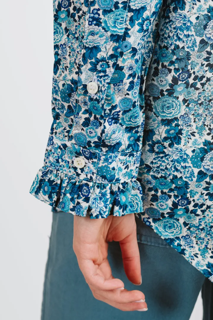CAMICIA ALEX (OVERSIZE) COREANA MICRO ROUCHES MADE WITH LIBERTY FABRIC