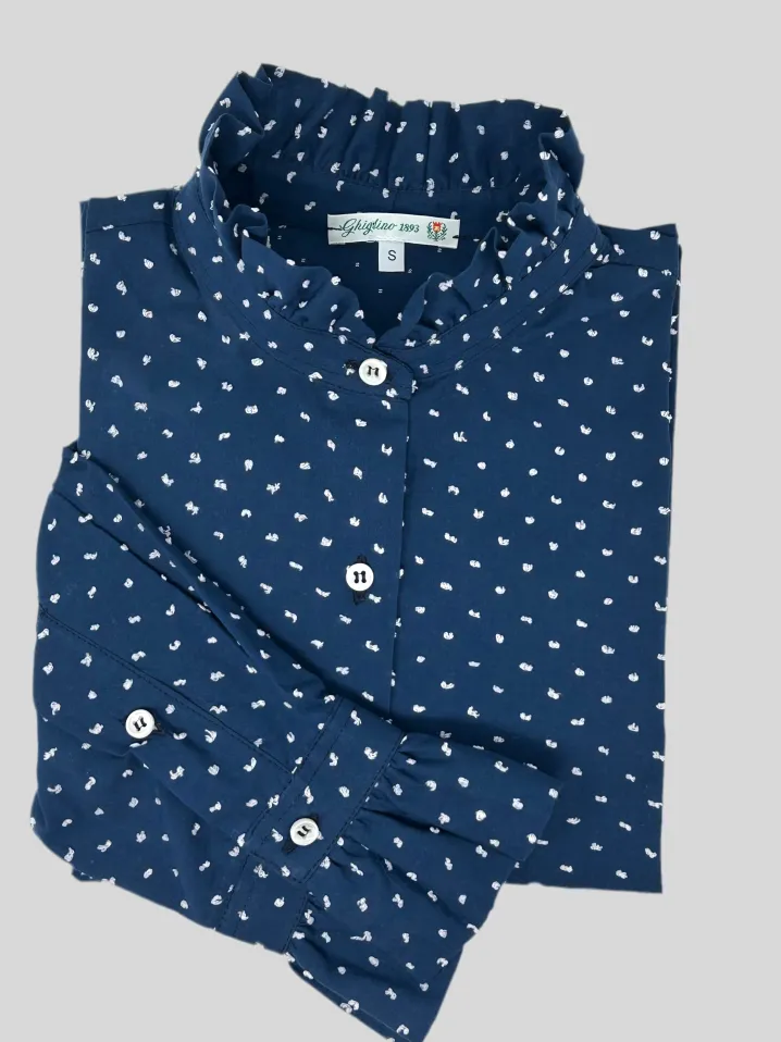 CAMICIA ALEX (OVERSIZE) PLUMETIS BLU
