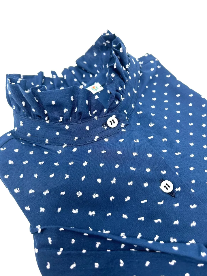 CAMICIA ALEX (OVERSIZE) PLUMETIS BLU