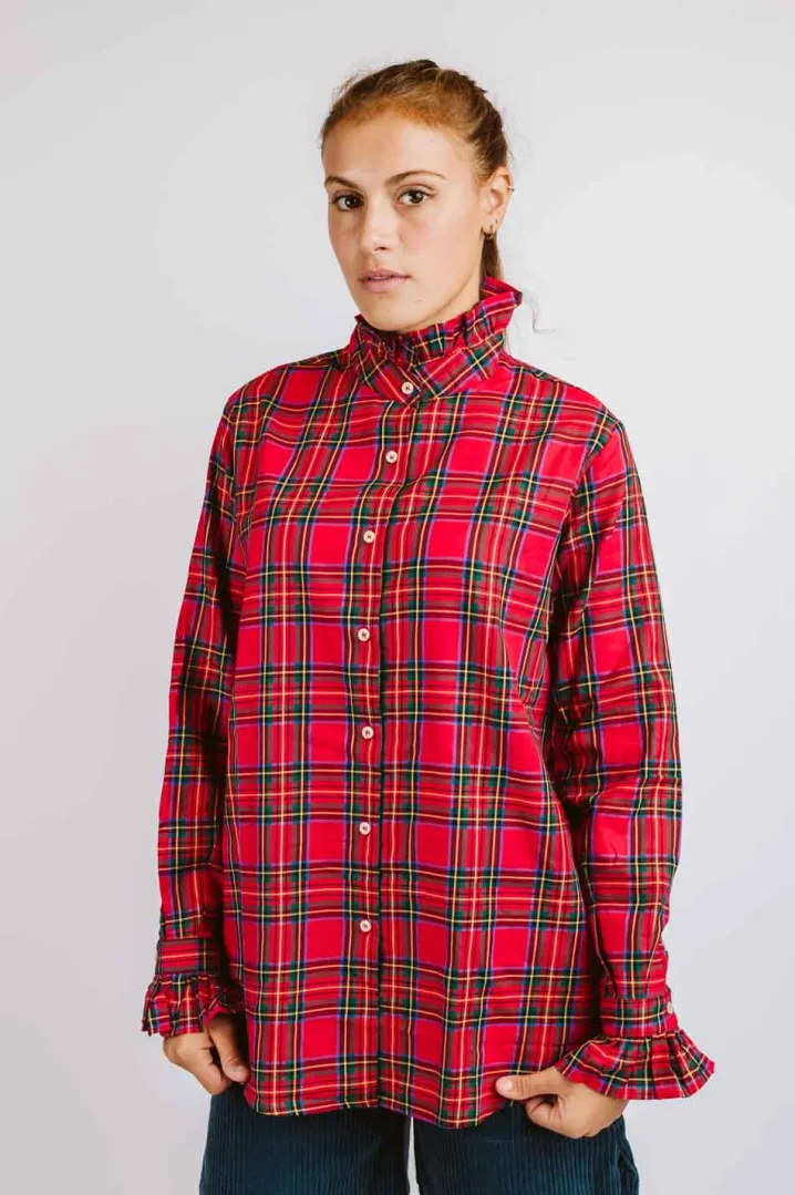 CAMICIA ALEX (OVERSIZE) TARTAN ROYAL STEWART
