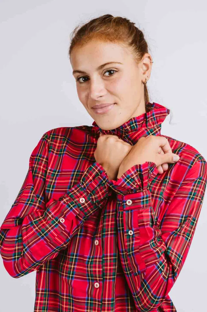 CAMICIA ALEX (OVERSIZE) TARTAN ROYAL STEWART