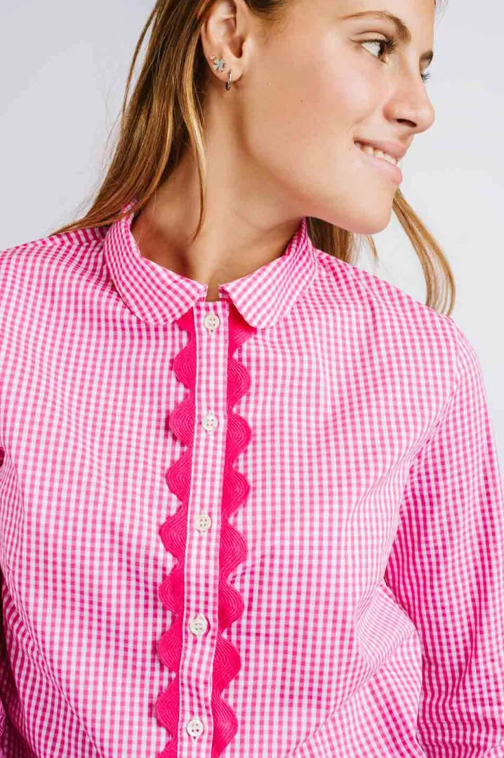 CAMICIA AURORA QUADRETTO VICKY CON SERPENTINA