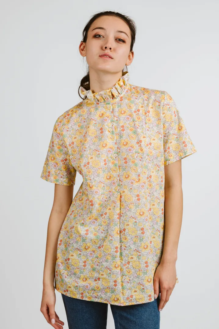 CAMICIA CHICCA MEZZA MANICA MADE WITH LIBERTY FABRICS