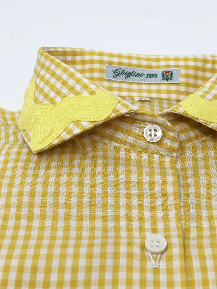 CAMICIA CHLOE VICHY SERPENTINA GIALLA
