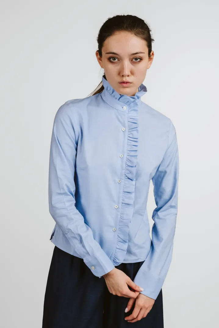 CAMICIA LULU OXFORD CELESTE