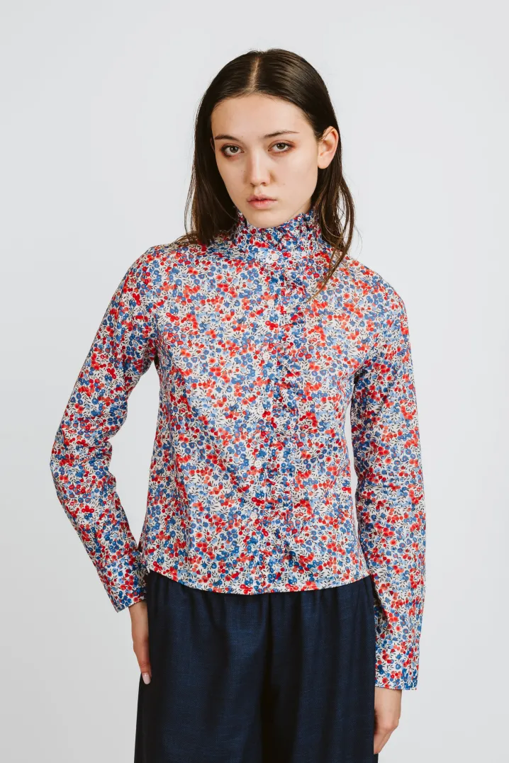 CAMICIA LULU ROUCHES MADE WITH LIBERTY FABRICS