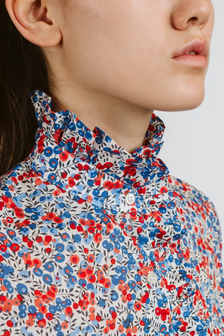 CAMICIA LULU ROUCHES MADE WITH LIBERTY FABRICS