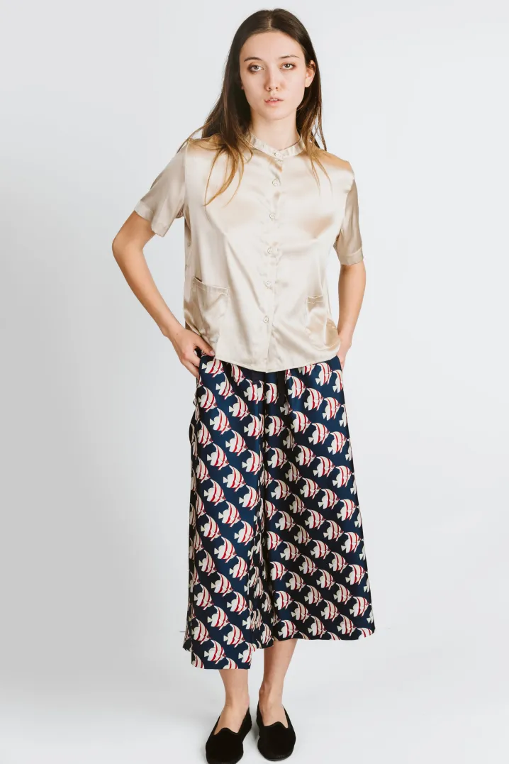 CAMICIA MERY COREANA PURA SETA CHAMPAGNE