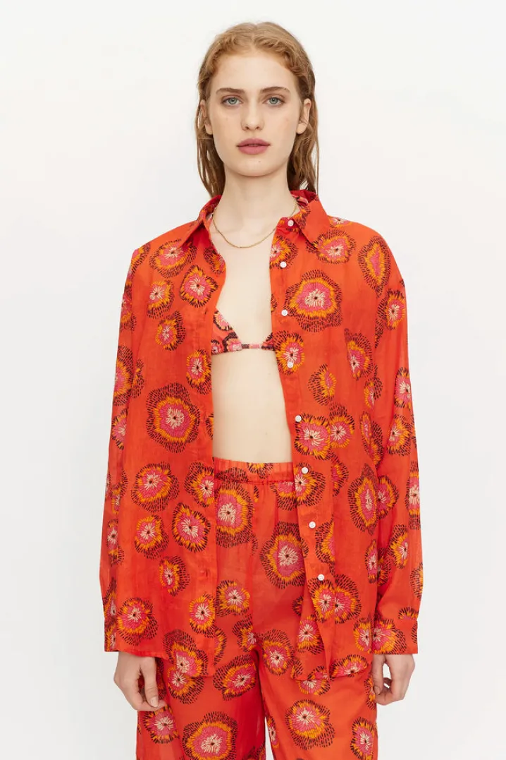 CAMICIA OVER STAMPA JACARANDA