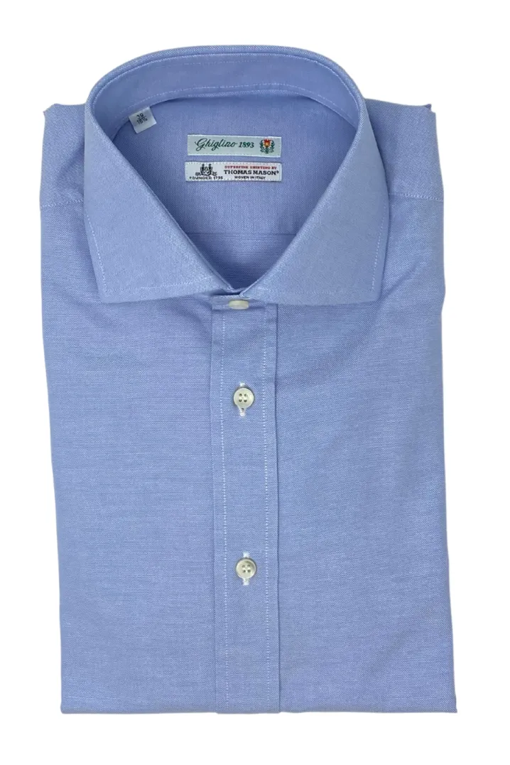 CAMICIA OXFORD AZZURRA