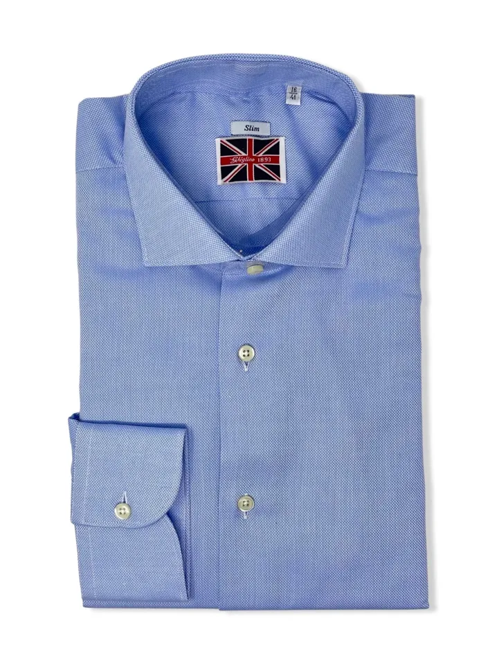 CAMICIA OXFORD CELESTE