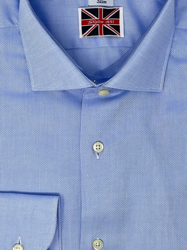 CAMICIA OXFORD CELESTE