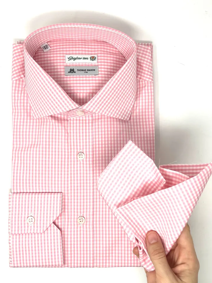 CAMICIA QUADRETTO ROSA