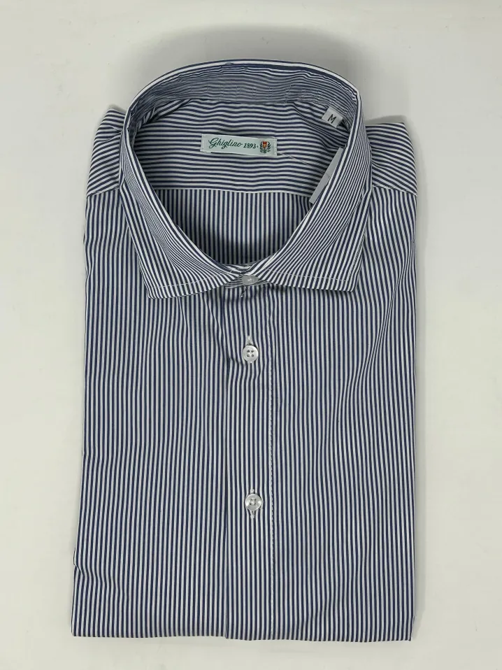 CAMICIA "KENNEDY" BASTONCINO BLU
