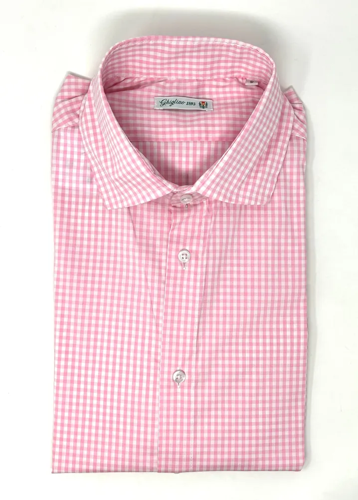 CAMICIA "KENNEDY" QUADRETTO VICHY ROSA