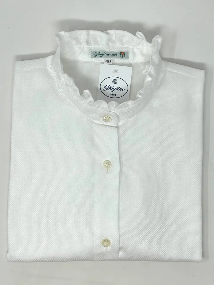 CAMICIA SISSY BIANCA OXFORD polso classico