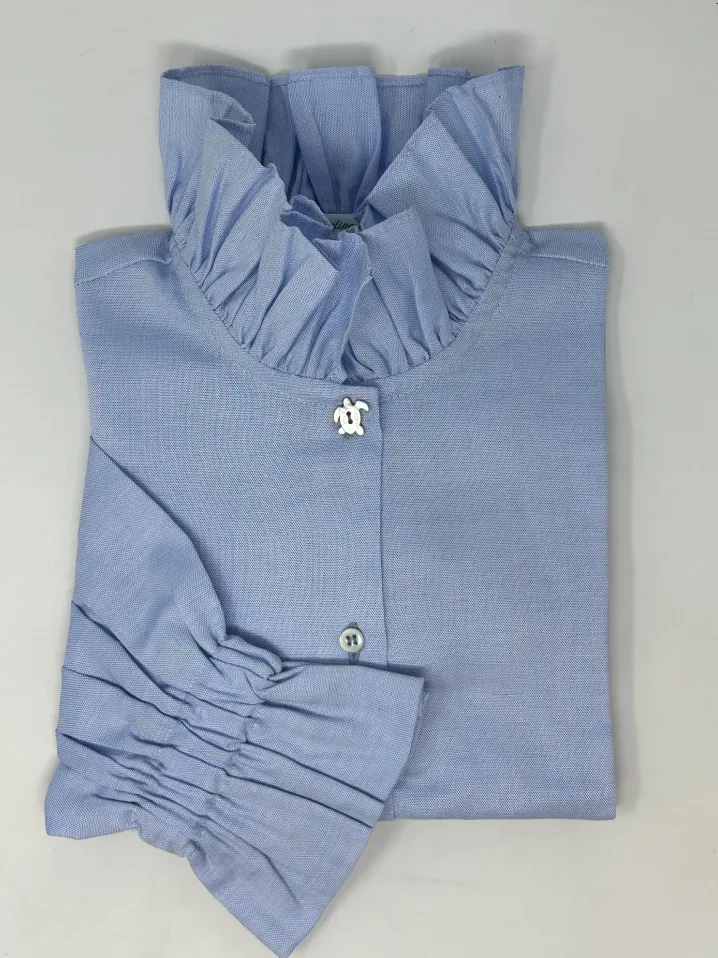 CAMICIA TERESA OXFORD AZZURRA