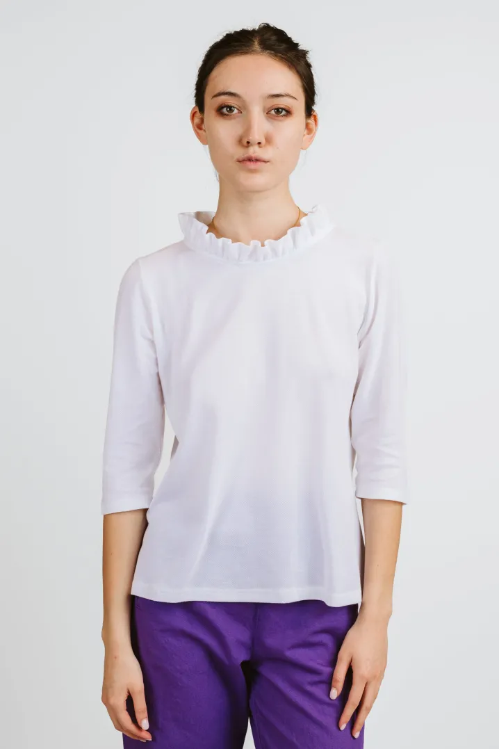CAMICIA T-SHIRT "SIBILLA" COTONE PIQUET 2 COLORI