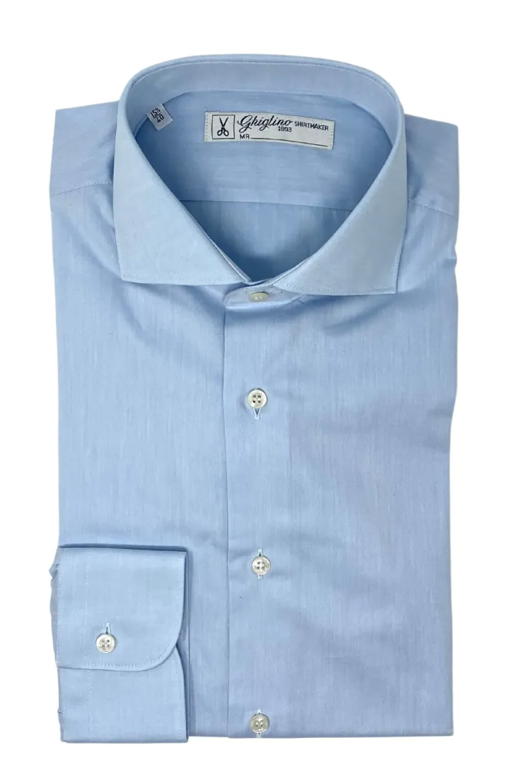 CAMICIA TWILL AZZURRO