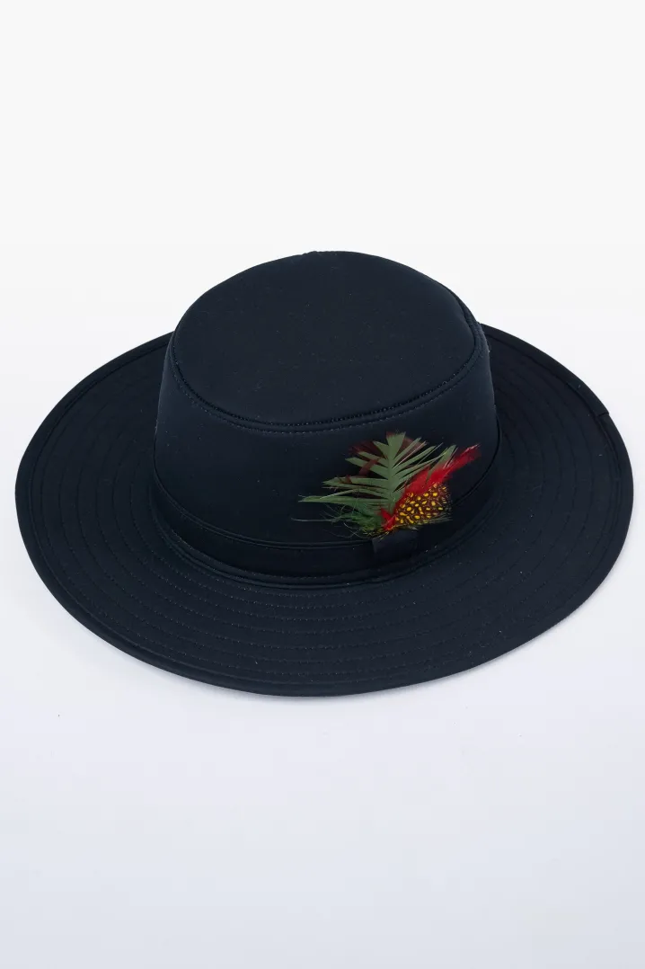 CAPPELLO IN COTONE CERATO A TESA LARGA