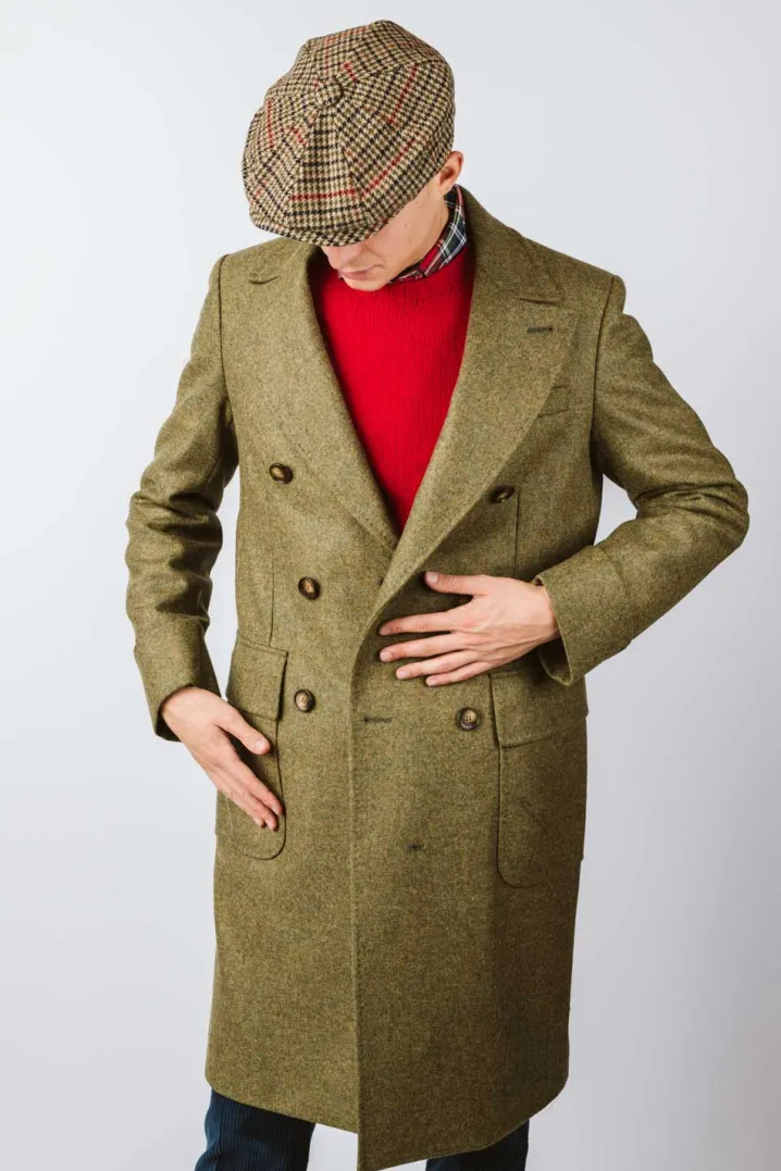 CAPPOTTO NICOLAS "ULSTER" DOPPIOPETTO OLIO