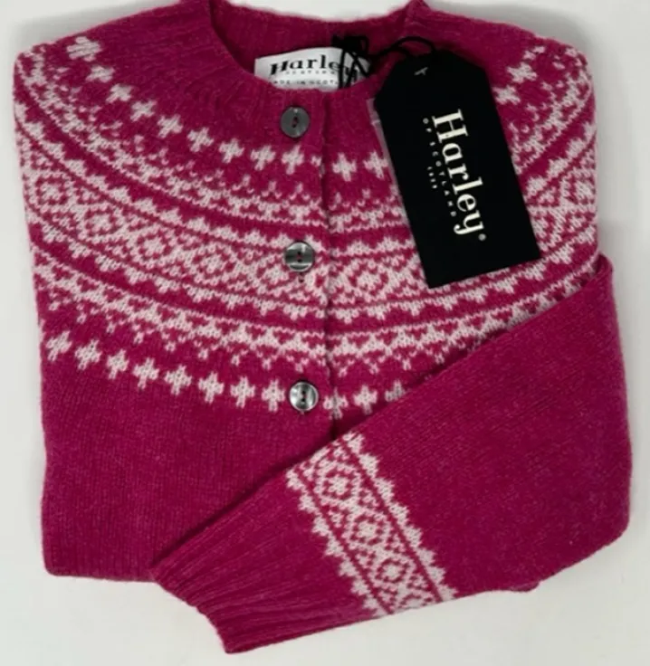 CARDIGAN SHETLAND SCOTTISH FAIR ISLE HARLEY OF SCOTLAND FOR GHIGLINO