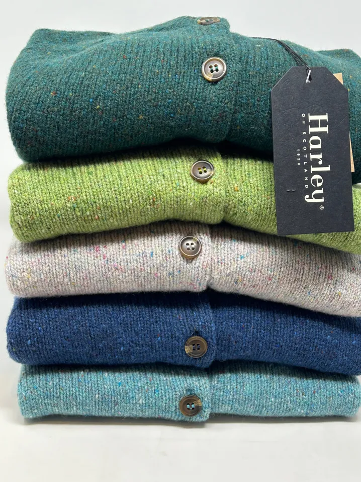 CARDIGAN TWEED "RAASAY"HARLEY OF SCOTLAND FOR GHIGLINO