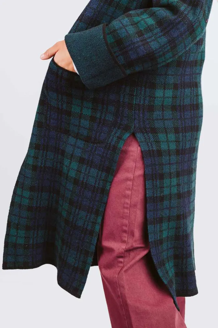 CARDIGAN/CAPPOTTO "LISA" TARTAN BLACKWATCH