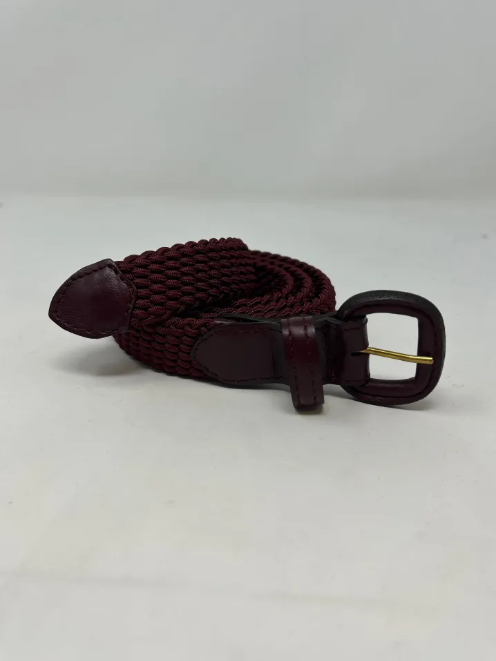 CINTURA ELASTICO BORDEAUX FIBBIA IN PELLE BORDEAUX G1893